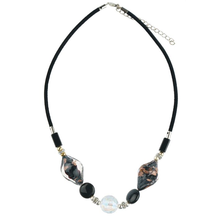 UG239-04 Necklace Crystals and glass
